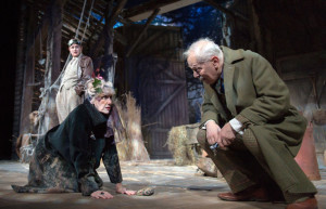 SSTC – Anita Dobson as Mrs Hardcastle, Michael Pennington as Mr Hardcastle, (background) Harry Michell as Tony Lumpkin – Photo credit Manuel Harlan