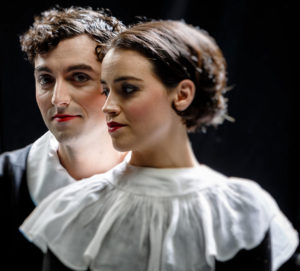 Audrey Brisson (Bella Chagall) )  & Marc Antonin (Marc Chagall) in Kneehigh’s Flying Lovers of Vitebsk photo Steve Tanner