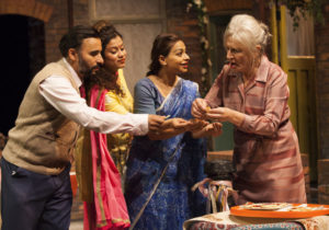 Ameet Chana (Shyam), Kiren Jogi (Aunty Shaila), Ayesha Dharker (Daljit) and Janice Connolly (Mrs Worrall) in Anita And Me