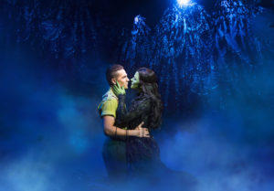 Aaron Sidwell as Fiyero and Amy Ross as Elphaba in WICKED UK & Ireland Tour. Photo Credit Matt Crockett