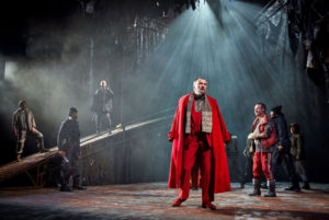 NT’s production of Macbeth – Tom Mannion Joseph Brown and the cast of Macbeth — Credit BrinkhoffMogenburg