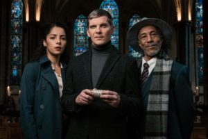 The Da Vinci Code – Hannah Rose Caton (Sophie Neveu), Nigel Harman (Robert Langdon), Danny John-Jules (Sir Leigh Teabing) – Credit Oliver Rosser