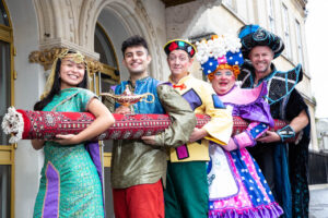 The cast of Aladdin at the Theatre Royal Bath, October 2022.