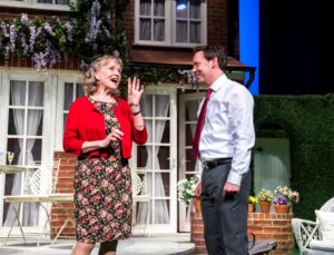 Relatively Speaking – Liza Goddard as Sheila and Antony Eden as Greg – Credit © Tristram Kenton