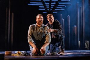 Of Mice and Men – Tom McCall as George and Wiliam Young as Lennie – Photo by Mark Senior