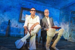 Stumped – Andrew Lancel as Harold Pinter and Stephen Tompkinson as Samuel Beckett – Photo credit Tristram Kenton