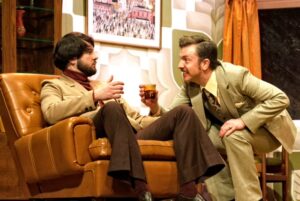 Abigail’s Party – George Readshaw as Tony, Tom Richardson as Laurence – Photo credit Sheila Burnett ©