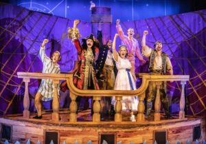 Peter Pan Goes Wrong- C Devlin (Dennis) J M Stacey (Chris) J-L Worrell (Francis) C Morris (Sandra) T Toksvig-Stewart (Max) M Howell (Robert) – c Pamela Raith