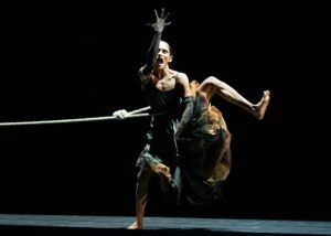 Rambert Dancer Aishwarya Raut in Ben Duke’s Cerberus – Credit Camilla Greenwell (C)