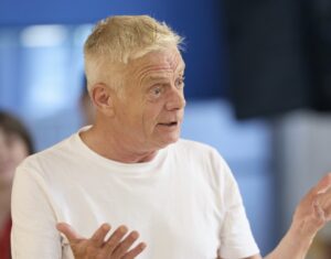 Stephen Daldry (Director) and Tim Treloar (The Inspector) Photo by Mark Douet (1)-1