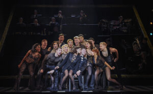 CHICAGO. Faye Brookes (Roxie Hart), Kevin Clifton (Billy Flynn) and Company. Photo Paul Coltas